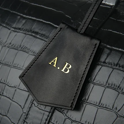 Hiram Beron Monogram Free Italian Vegetable Tanned Leather Key Bell for Bag Case with Ring Inside Dropship