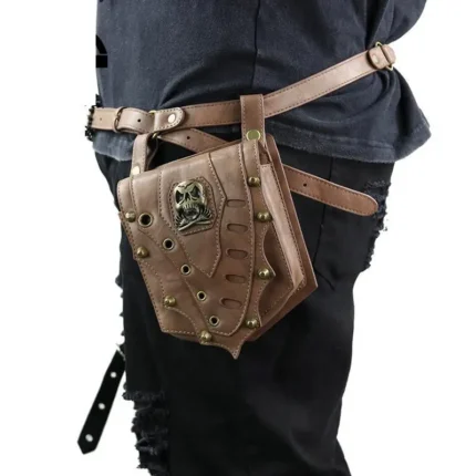 Steampunk Waist Bag Leg Bag Outdoor Sports Nail Machine Car Bag Hip-hop Rock Multi-purpose Fanny Pack Men's Belt Bag Chest Bag
