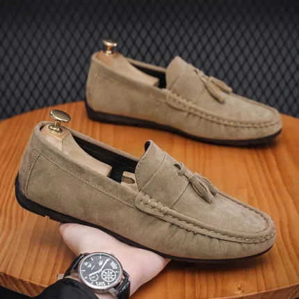 Comfortable Men's Shoes Soft Sole Loafers Outdoor Mens Casual Shoes Fashion Leather Shoes Autumn Flat Male Driving Shoe Zapatos