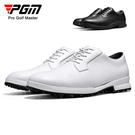 PGM New Golf Shoes for Men's New British Style Sports Men's Shoes Patent Anti Slip Shoe Nails Waterproof