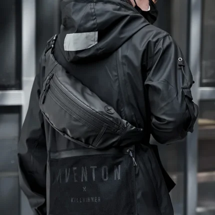 Men Fanny Pack With Anti-theft Zip, Waterproof Sports Outdoor Sling Bag, Adjustable Crossbody Belt Bag For Travel Walk Cycling