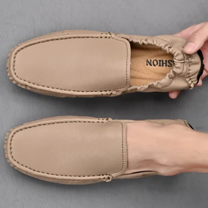 Golden Sapling 2025 Spring New Fashion Men Loafers Korean Style Soft Leather Slip-on Shoes Man Daily Casual Lazy Shoe Boat Shoes