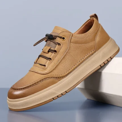 Brand Leisure Walk Man Casual Shoes British Leather Sneakers Classic Men Skateboard Low Footwear Spring New Lace Up Oxford Shoes